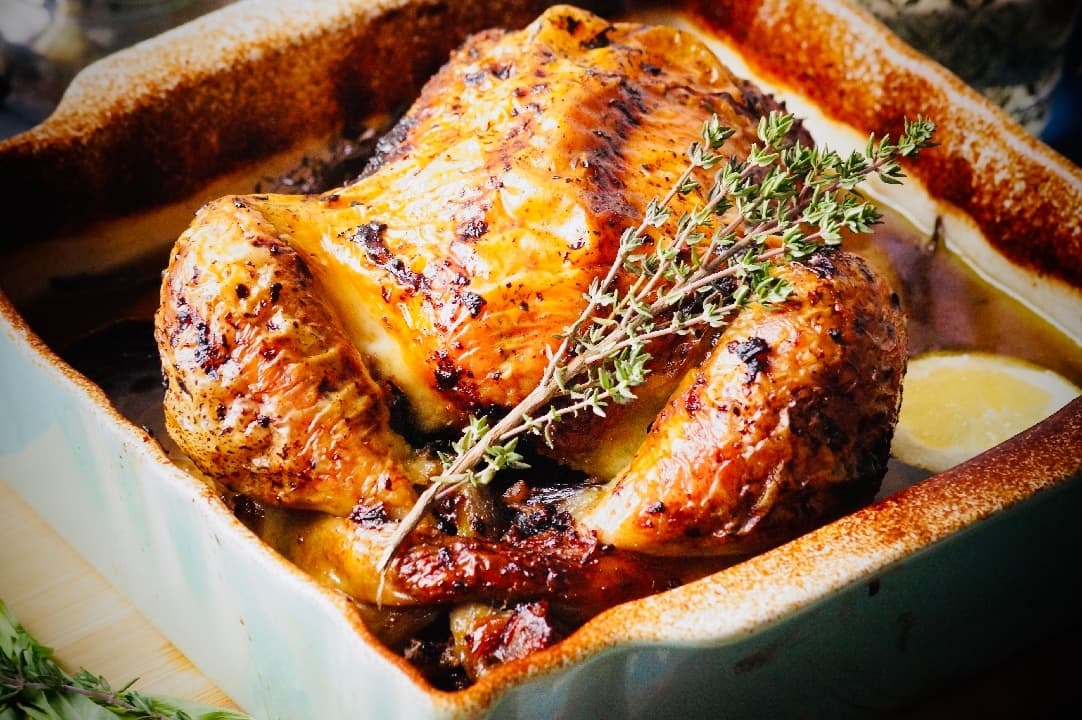 Poulet rôti au four