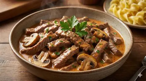 Bœuf Stroganoff (Бефстроганов)
